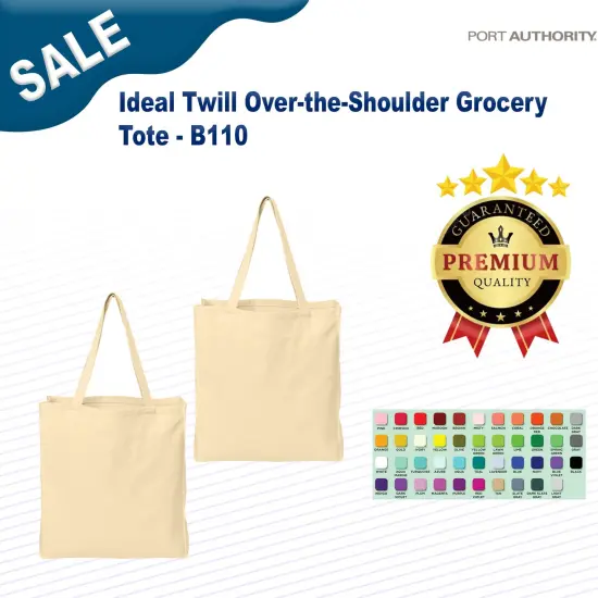 Port Authority&reg; Ideal Twill Over The-Shoulder Grocery Tote {2}