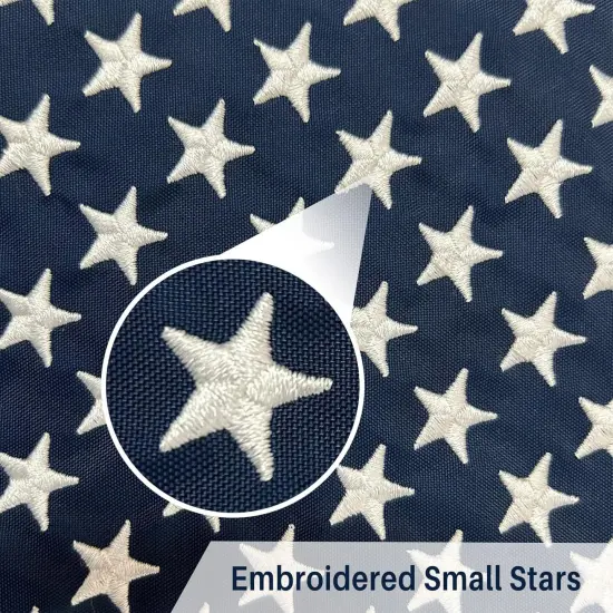 American Boat Flag 16x24 In Outdoor, Embroidered Small US Flags Double Sided Heavy Duty USA United State Flag Banner for Boating Nautical Yacht {3}