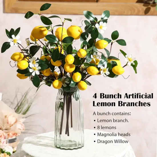4 Sets Artificial Lemon Decor {4}