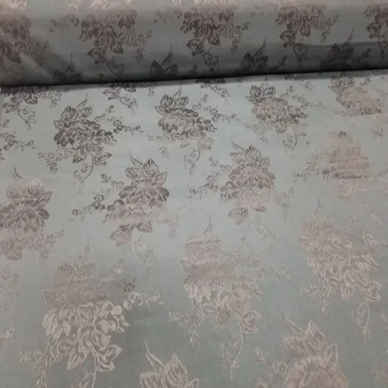 1 Yard Black Floral Satin Jacquard Brocade Fabric for Dresses Jackets Upholstery Decor 60 Inch Width {2}