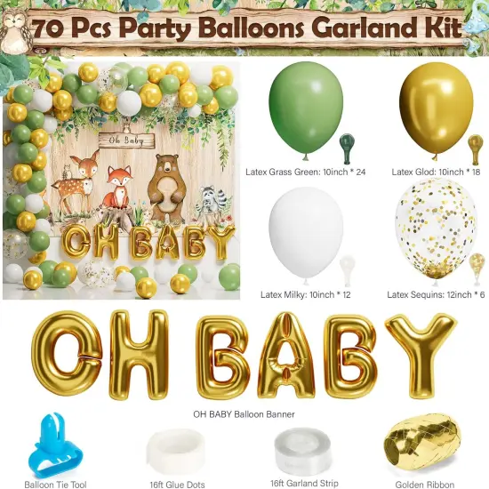 247 PCS Forest Animal Birthday & Disposable Dinnerware Set (25 Guest) {3}