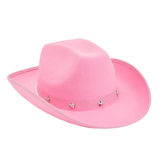 Felt Pink Cowgirl Hat for Women and Men, Costume Accessories (14.8 x 10.6 x 5.9 Inches) {5}
