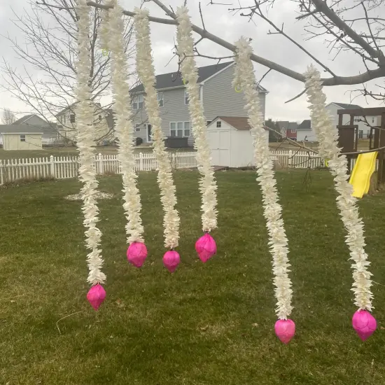 Lotus Buds Jasmines Gajra Artificial Floral Decor Indian Wedding Decor Garland for Decoration Strings with Jasmine Diwali Pooja Backdrop Day of the Dead {7}