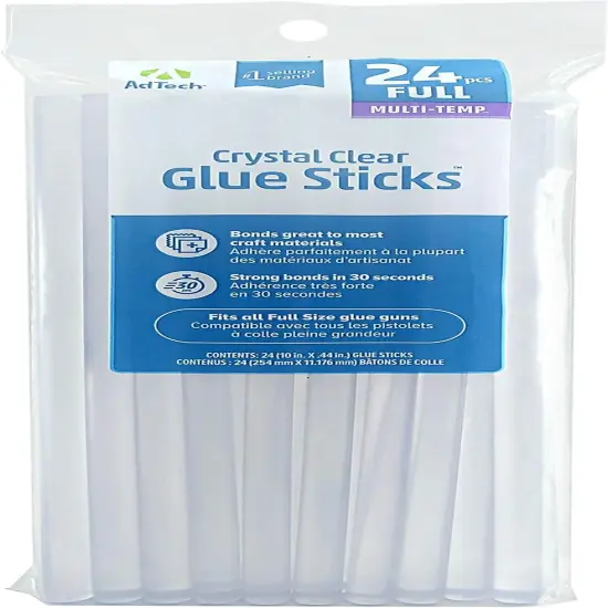 Hot Glue Sticks 10" Full Size, Clear, 24 Sticks {1}