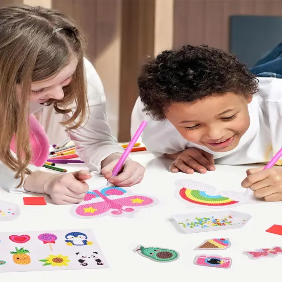 24Pcs Summer Diamond Art Kits for Kids, Diamond Painting Kits, Arts and Crafts for Kids Ages 6-8-12, Gem Art As Gifts Ideas for Girls Boys, Small Diamond Painting Stickers, Kids Craft Age 6+ {5}