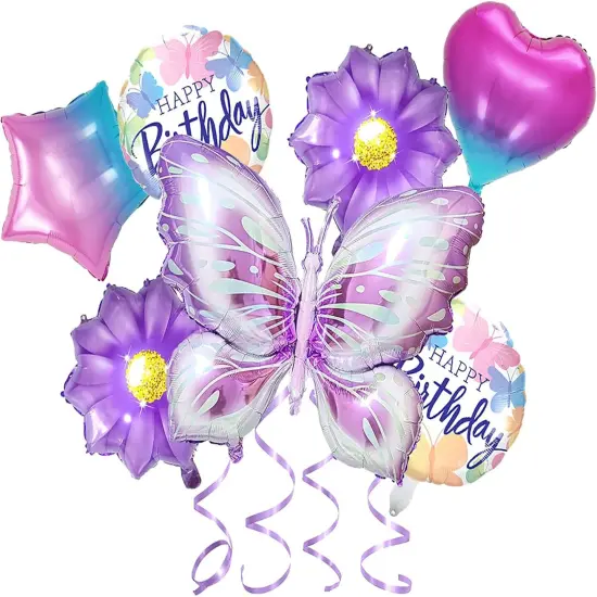 Butterfly Birthday Party Decoration Butterfly Aluminum Foil Balloon {1}