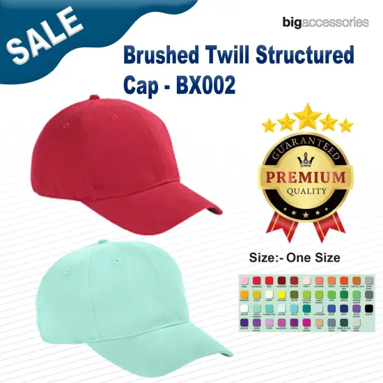 Big Accessories&reg; Brushed Twill Structured Cap MAROON {2}