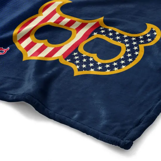 MLB Celebrate Series Silk Touch Sherpa Throw Blanket 50&times;60 Inches Boston red sox {2}