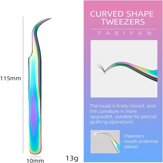 Tweezers Set, Diamond painting tools,Upgraded Anti-Static Stainless Steel Curved of Tweezers for Diamond painting, Electronics, Laboratory Work, Jewelry-Making, Craft, Soldering, etc. {4}