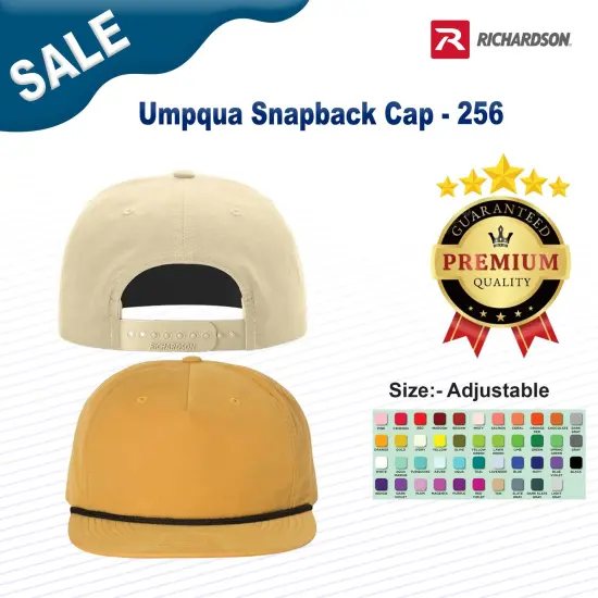 Richardson&reg; Umpqua Snapback Cap Pale Peach/ Maroon {3}