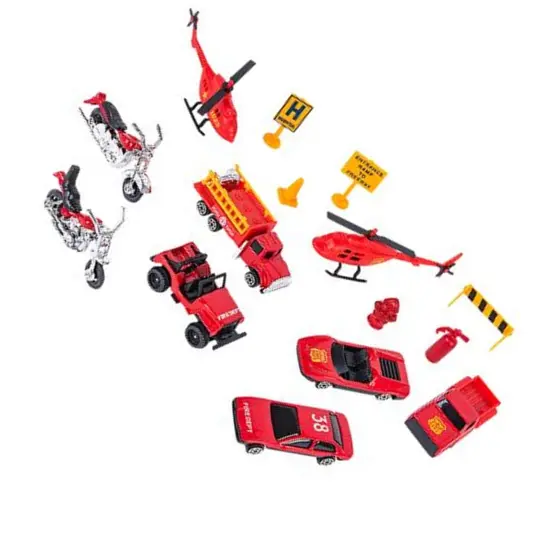Die cast Fire Team 15 Piece Set {2}