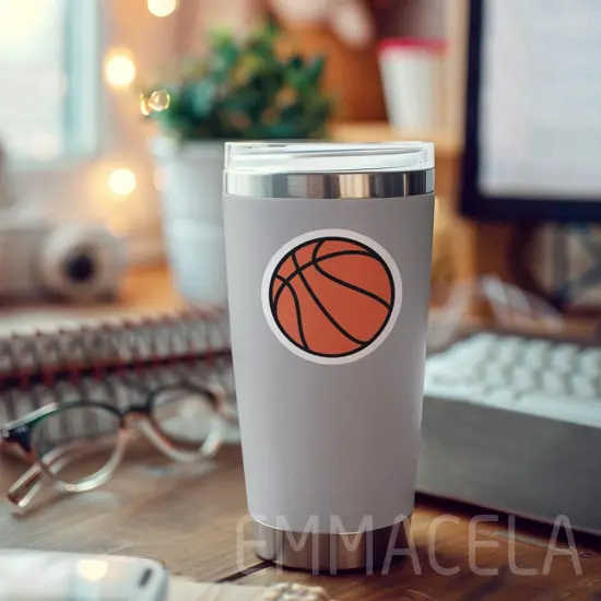 (3Pcs)Basketball Sticker Basketball Decals, Sport Sticker,Gift for Basketball Players, Basketball Fan,Basketball Team&ndash; Waterproof Vinyl Decal for Books Laptop Phones Tumblers Water Bottles {4}