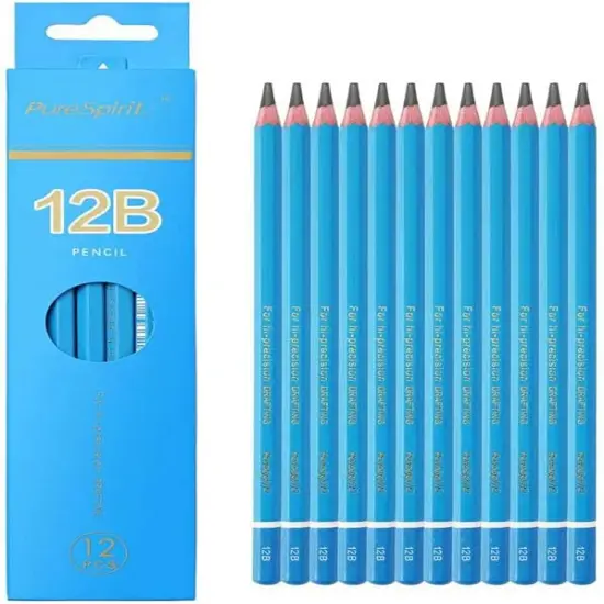 Sketch Pencils for Drawing 12B, 12pcs Softest and Darkest Professional Graphite Pencils, Art Drawing Pencils for Shading for Artists & Beginners {1}