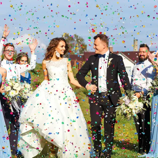 Multicolor Sparkle Foil Confetti, Glitter Round Confetti Birthday Scatter Table Metallic Sequin Sprinkles Circle Dots for Baby Shower Wedding Christmas Valentine Party Decorations {5}