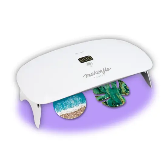 Makerflo UV Resin Lamp &ndash; 36W, 23 LED Bulbs, 365-405nm Curing, USB-C Rechargeable, Wireless/Wired, 3 Timer Modes, Digital Display, Adjustable Legs &ndash; Perfect for Resin Crafts & Jewelry {1}