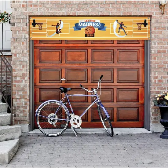 Basketball Theme Banner Party Supplies, College Basketball Party Decorations Party Banner, Let The Madness Begin, Lawn Sign Backdrop Banner for Indoor Outdoor Basketball Theme Party Supplies(9.8 x 1.5 ft) {3}