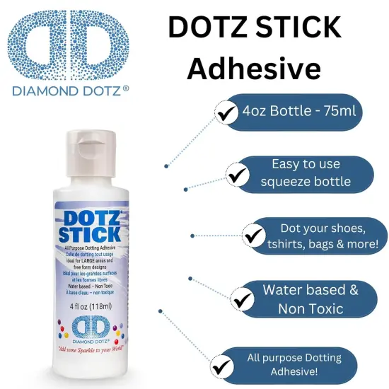Accessories Dotz Stick, Clear Diamond Dotz Glue, 4oz (118ml) Bottle Diamond Art Glue for Freestyle, Crafts and Jigsaw Puzzles {2}