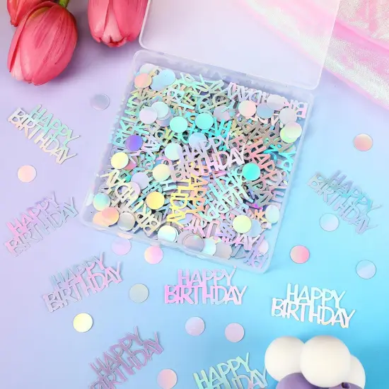 Happy Birthday Confetti, Birthday Party Confetti Metallic Foil Sprinkles Confetti Table Scatter for Kids Adult Party Baby Shower Decorations {2}