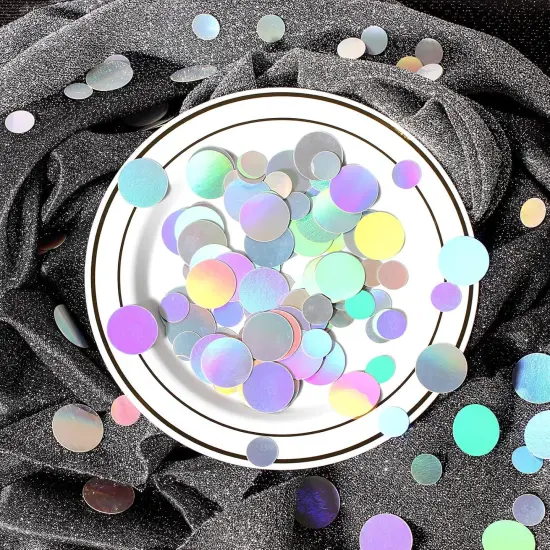 400PC Circle Dots Iridescent Confetti for Birthday Decorations Round Table Scatter for Wedding Baby Shower Bachelorette Bridal Shower Party Supplies {3}