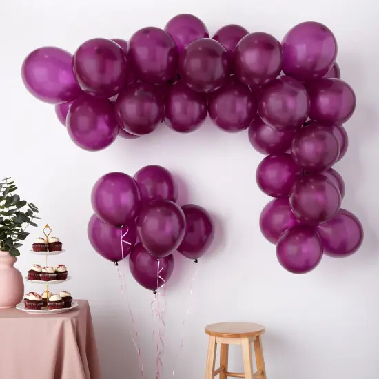 Burgundy Balloon Kit For Garland, Arch, Maroon DIY Party Decorations (124 Pieces) Red {2}