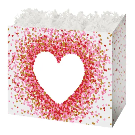Heart Shape Confetti Basket Box {1}