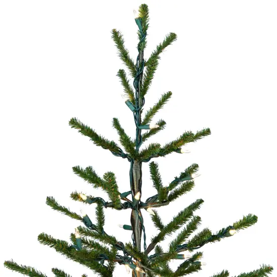 Northlight Alpine Coral Artificial Christmas Tree with Metal Base - 3' - Clear Lights Green {6}