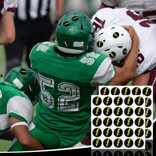 200 Pcs Helmet Stickers Baseball Softball Helmet Award Baseball Stickers 1.1 Inch Lightning Bolt Vinyl Decals Self Adhesive for Softball Lacrosse Wall(Black Print Gold) {2}