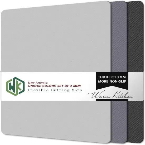 Small Flexible Plastic Cutting Boards for Kitchen Set of 3, Non Slip Cutting Mats for Meat, Mini Cutting Board Mats, BPA Free, Dishwasher Safe, 7.3x11.5" {1}
