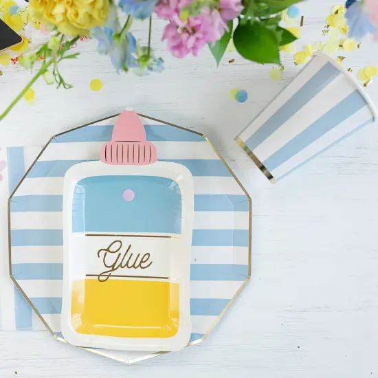 SKY BLUE SIGNATURE CABANA STRIPE CUPS {6}