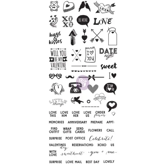 My Prima Planner Clear Stamps - "V-Day" 655350591625 {1}