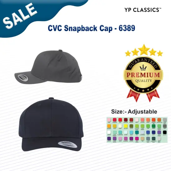 YP Classics&reg; CVC Snapback Cap Dark Heather Grey {3}