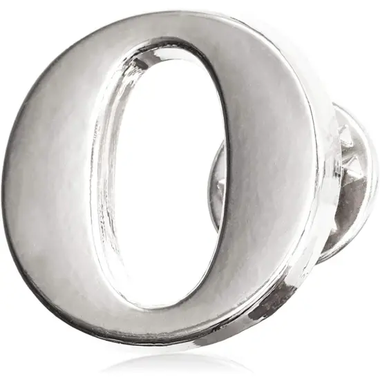 Bright Creations Alphabet Letter Lapel 6 Pack - O Monogram Lapel Pin Set Silver {4}