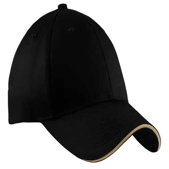 Port & Company&reg; Sandwich Bill Cap Stone/ Black {6}