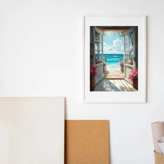 DIY Scenery Paint by Numbers Kit for Adults on Canvas,Landscape Beach Digital Oil Painting Kit for Adults Beginner,Easy Scenery Acrylic Paint by Number Kits for Holiday Gifts 16X20 Inch. {5}