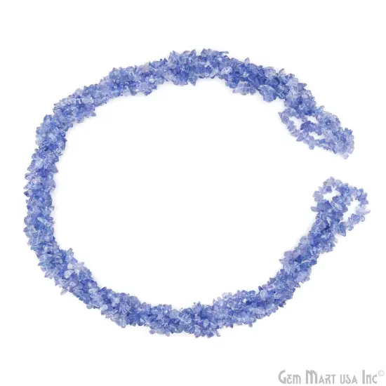 Tanzanite Chip Beads, 34 Inch, Natural Chip Strands, Drilled Strung Nugget Beads, 3-7mm, Polished, GemMartUSA (CHTZ-70001) {6}