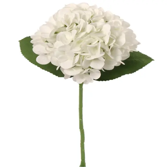 2PC Timeless 18-Inch White Hydrangea Stem - Classic 7-Inch Diameter - Perfect for Elegant Home Decor, Wedding Arrangements, and Special Event Floral Displays {1}