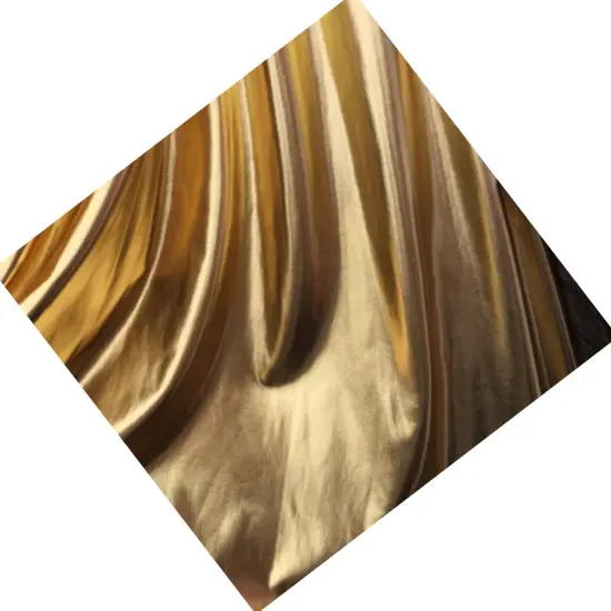 4 Way Stretch Gold Metallic Pleather Spandex Fabric {4}