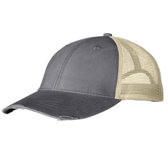 Adams&reg; Distressed Ollie Cap Stylish Design CHARCOAL/ TAN {1}