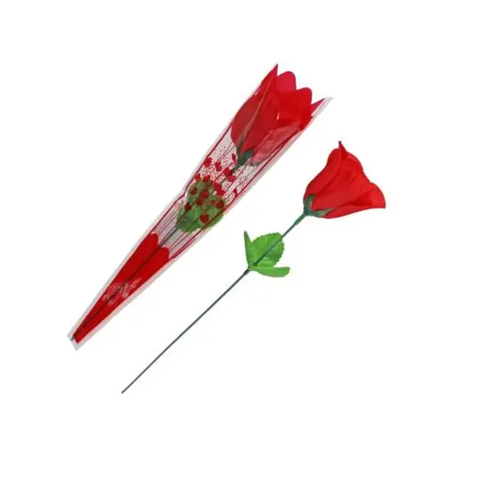 Artificial Roses Fabric Rose with Plastic Stem {2}