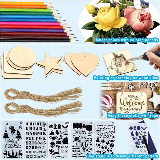 Wood Burning Kit 95pcs, West Bay Soldering Pen with Adjustable On-Off Switch Control Temperature Wood Burning Tool for Embossing, Carving, Soldering Tips, Carrying Box {5}