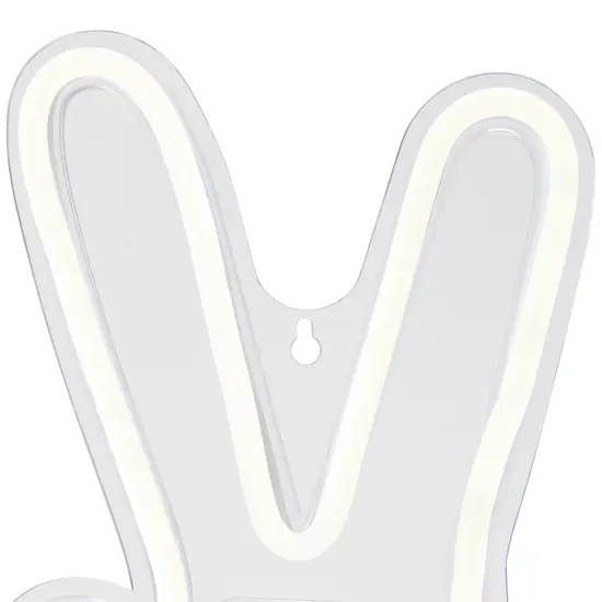 Northlight LED Peace Sign Hand Neon Lighted Wall Art - 15" - White {7}