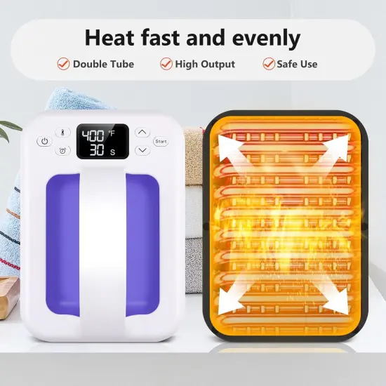 Heat Press Machine For T Shirts, 7" &times; 5" Portable Mini Heat Press Fast Even Heat, Easy Press T Shirt Printer Machine for HTV Vinyl and Heat Transfer Sublimation for Tote Bags, Hat,DIY Projects(Violet) {4}