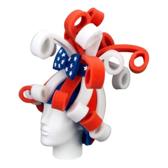 Patriotic Rollers Wig Bold & Fun Party Accessory {2}
