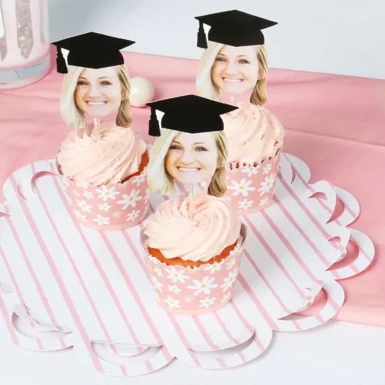 Big Dot of Happiness Pink Daisy Flowers - Floral Party Decorations - Party Cupcake Wrappers - Set of 12 {7}