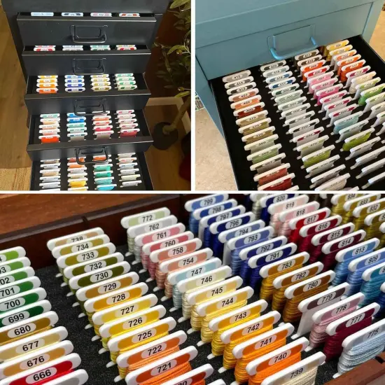 White 3mm Acrylic Embroidery Floss Bobbins(100Pcs/Set) {4}