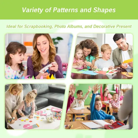 1Pcs Decorative Scissors and 2Pcs Paper Punches for Crafting for Kids & Adults Fun Craft Supplies for Scrapbooking DIY Projects&Fine Motor Skills Paper Cutter&Hole Puncher {4}