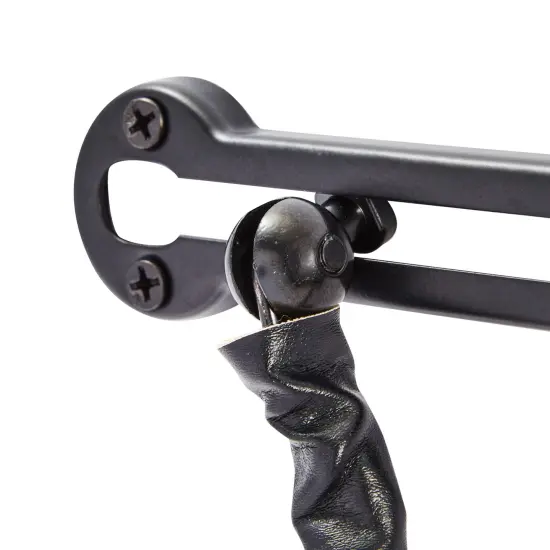 3-Pack Stainless Steel Chain Door Lock with Faux Leather Chain Sleeve, 7.2-Inch Slide-Type Safety Chain Locks for Inside Door, Single-Hung and Double-Hung Windows (Black) {4}