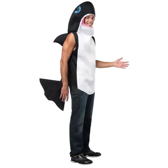 Killer Whale Adult Costume with Dorsal Fin and Tail {1}