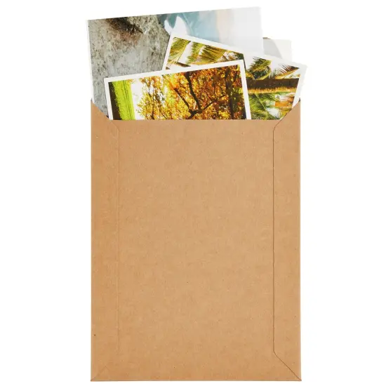 100 Pack Rigid Mailers 6x8 - 450 GSM Sturdy Self-Adhesive Kraft Paper Cardboard Envelopes for Mailing Photo, Documents, Gift Cards, CDs, Art Prints Brown {6}