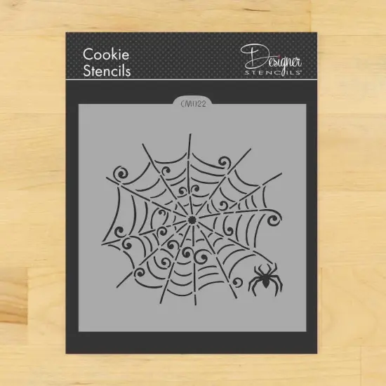 Whimsical Spiderweb Cookie & Craft Stencil | CM022 by Designer Stencils | Stencils for Royal Icing, Airbrush, Dusting Powder | {1}